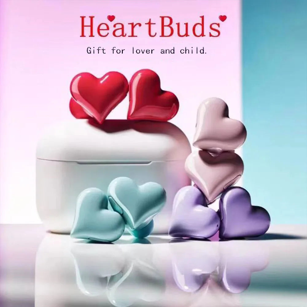 Heart Shaped Bluetooth Wireless Earbuds